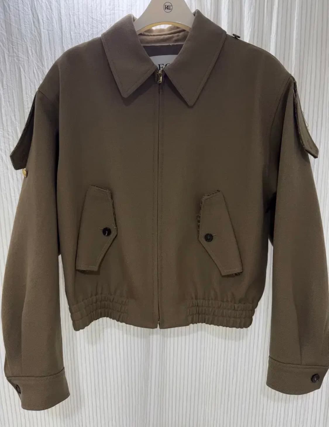 렉토 페이톤 버진 울 블루종 자켓 베이지 M 상품이미지1