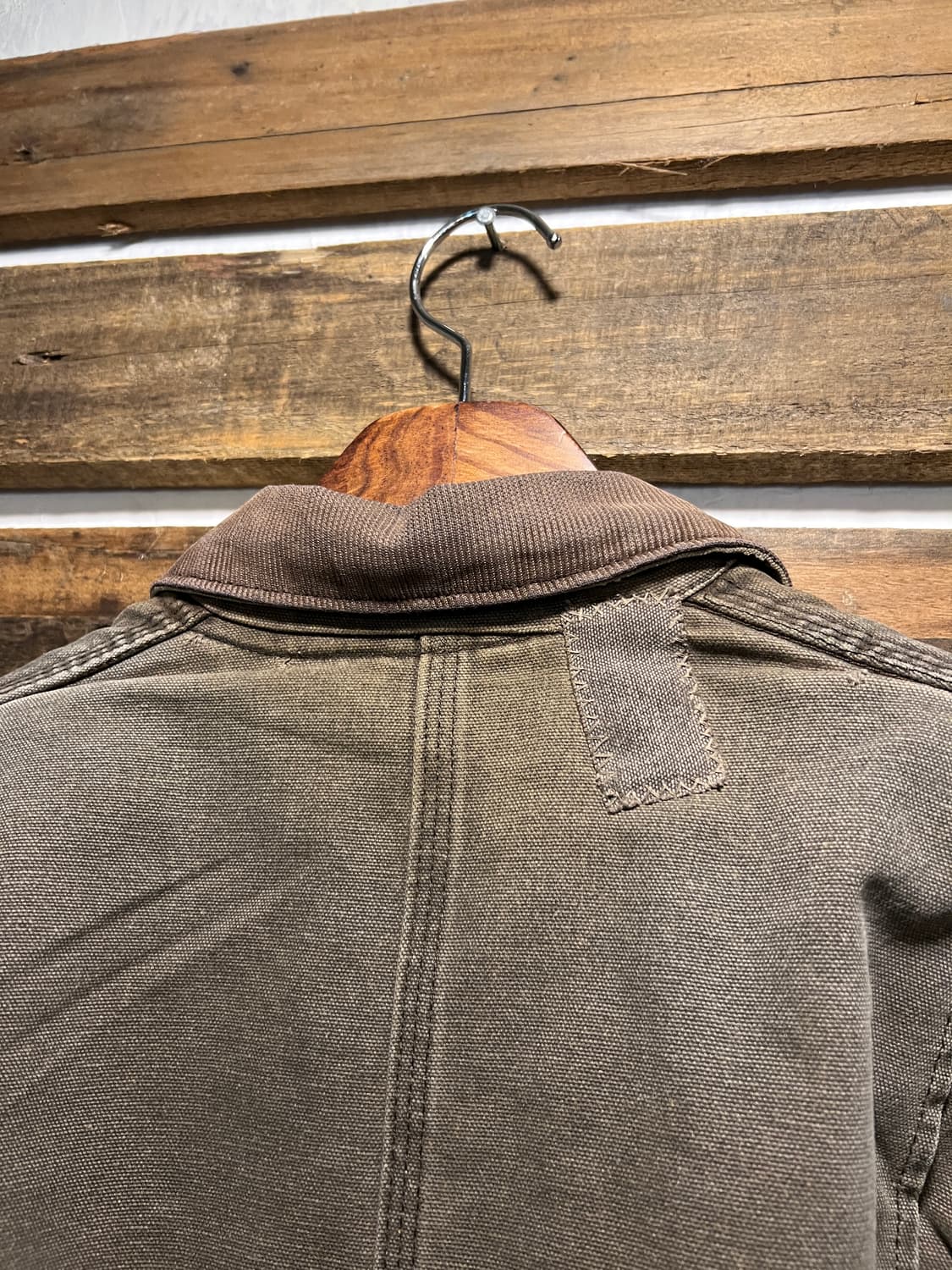 [M]칼하트 USA 빈티지 워싱 블랭킷 라이닝 다크브라운 초어 자켓 상품이미지7