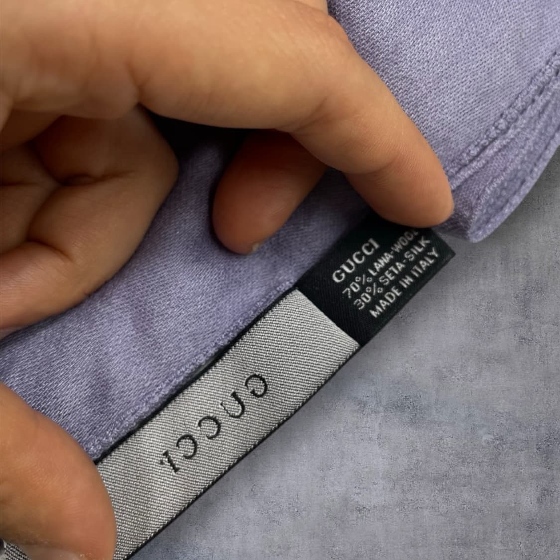 구찌 Gucci 라벤더 GG 자카드 울 실크 숄 스카프 상품이미지3