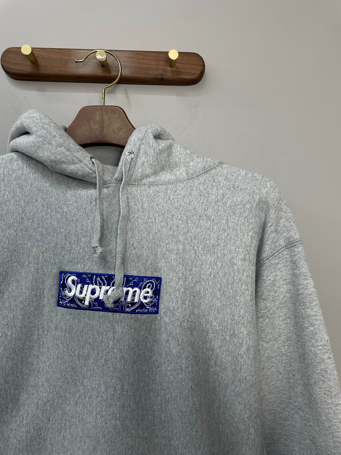 슈프림 반다나 박스로고 헤더 그레이 후드티 H1625 상품이미지3
