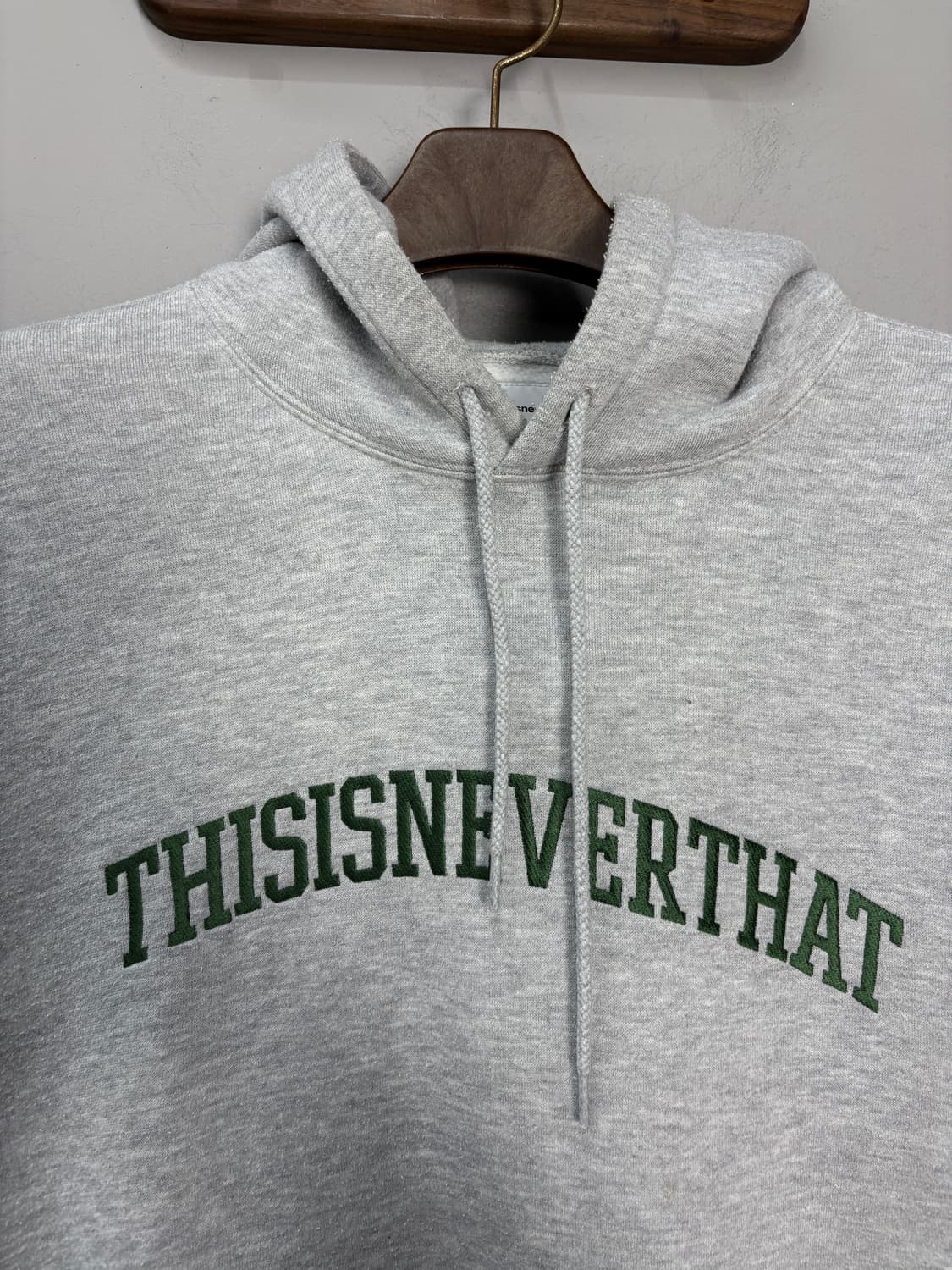 디스이즈네버댓 아치로고 후드 헤더 그레이 A3538 상품이미지3