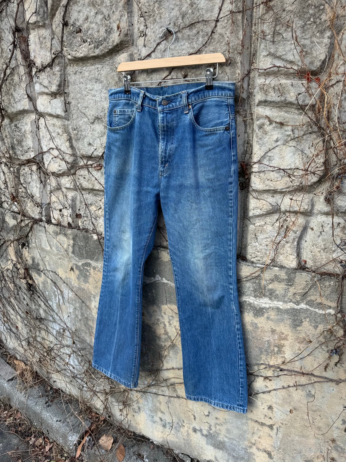 70s 리바이스 빈티지 517 66후기 논셀비지 부츠컷 데님 팬츠 상품이미지3