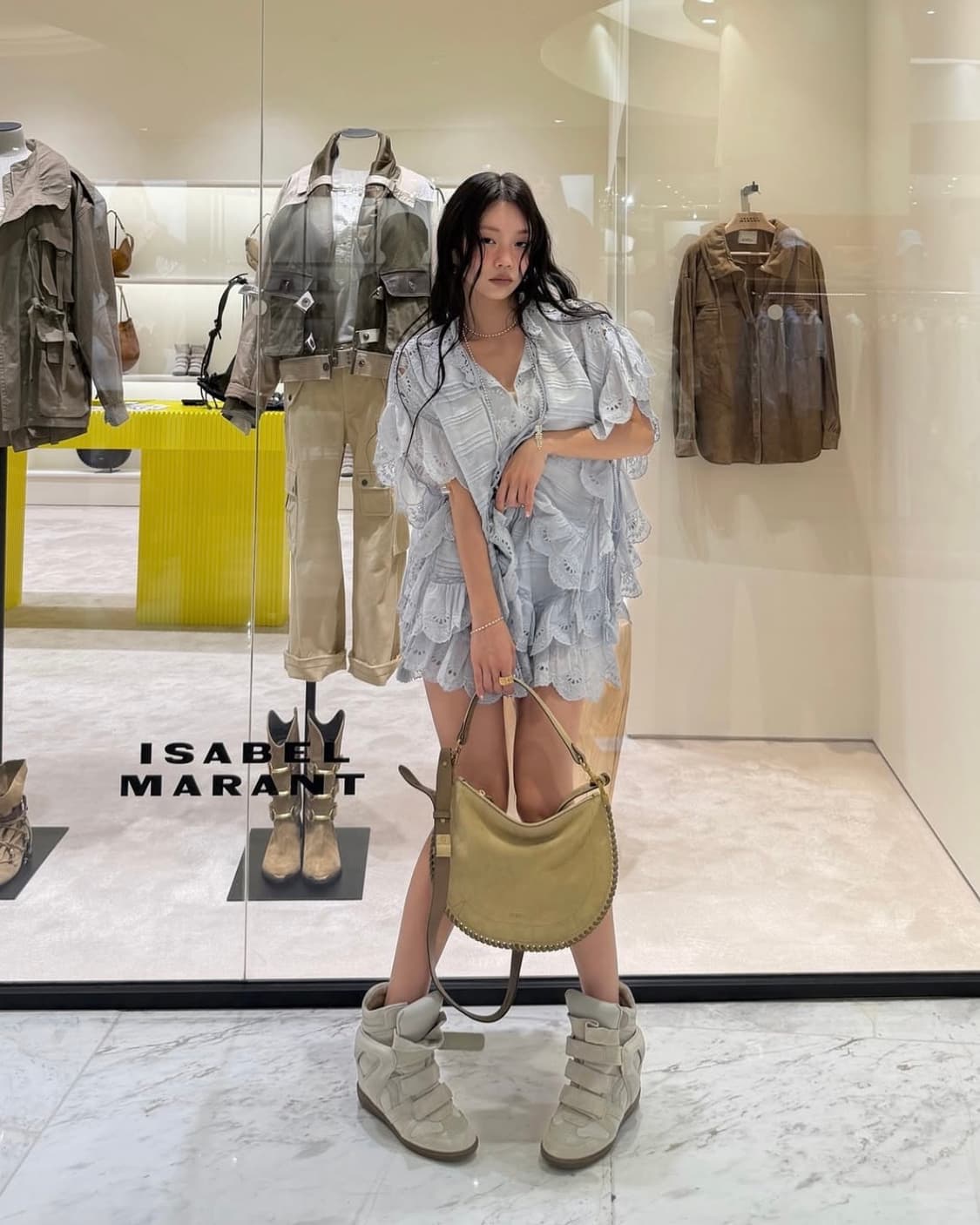 [36,37,38,39,40,41]이자벨마랑 베켓 웨지 스니커즈/에크루 상품이미지7