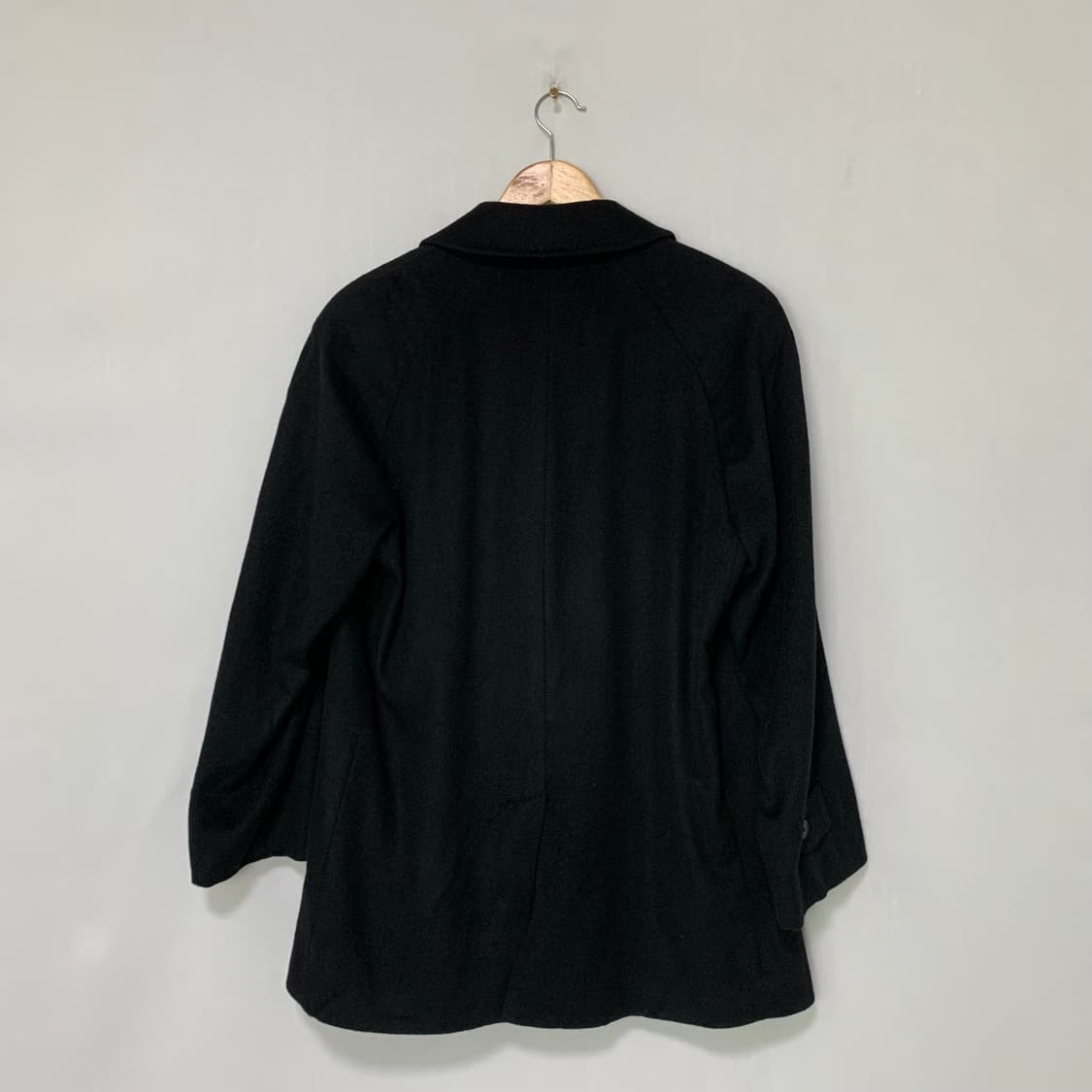 jpn 일본 빈티지 캐시미어 100% 블랙 하프 코트 M 상품이미지8
