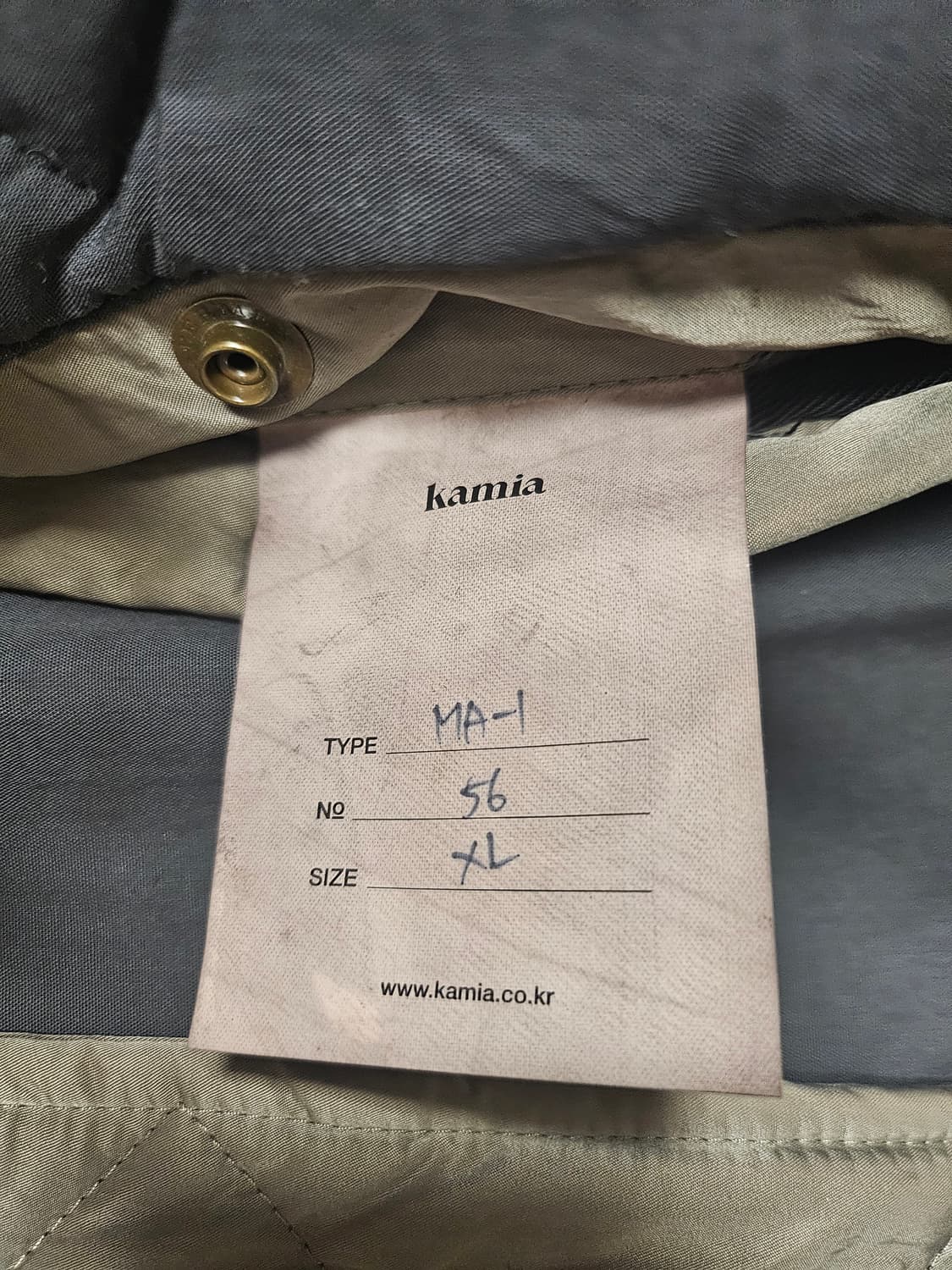 카미아 머드다잉 ma-1 XL사이즈 상품이미지4