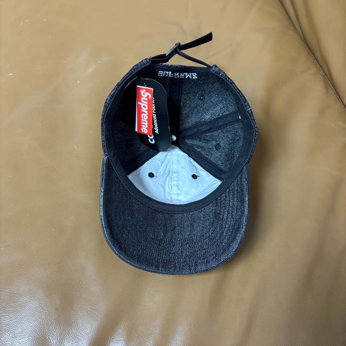 슈프림 6패널 볼캡 모자 데님 블랙 상품이미지6
