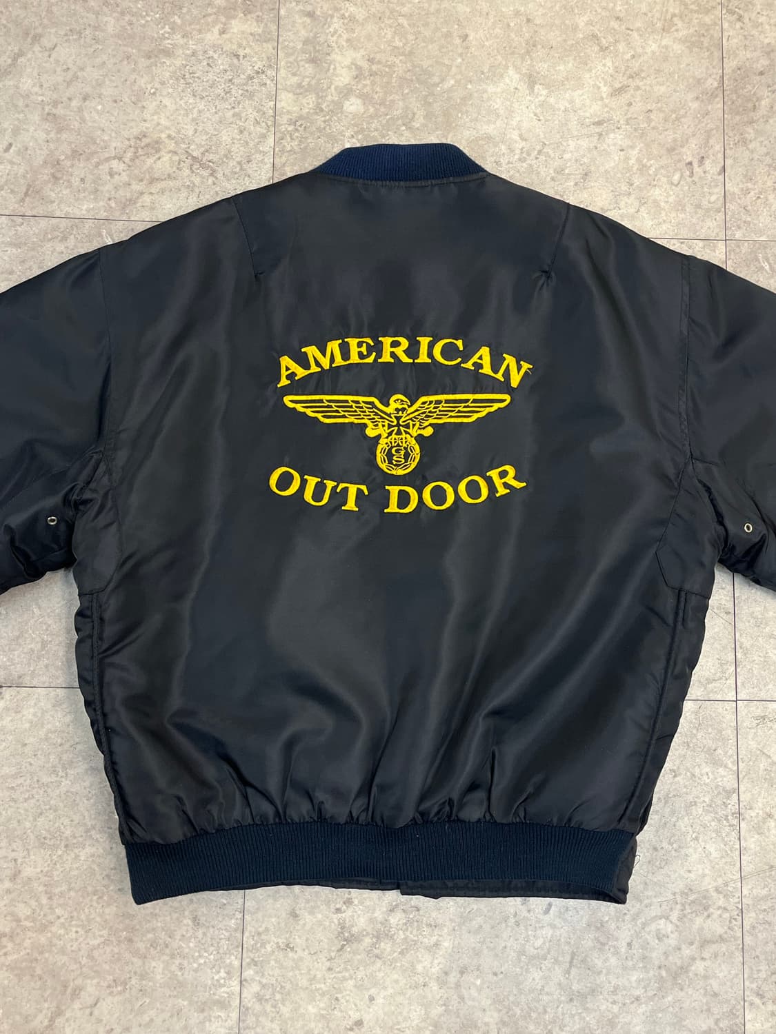아메리칸 아웃도어 항공점퍼 블랙 XL #csz3640 상품이미지6