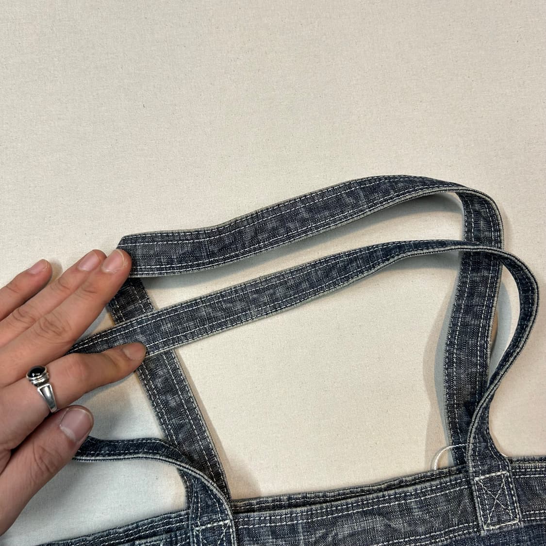 요시다 포터 온스 코튼 블루 데님 숄더백 토트백 상품이미지8