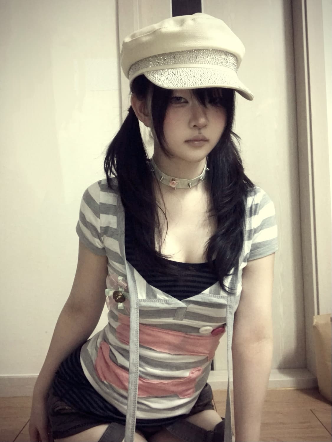 Custom Bone Patch Stripe Tee 상품이미지2