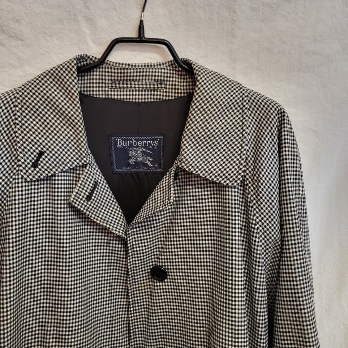버버리 정품 깅엄체크 패턴 트렌치 코트 바바리 자켓 상품이미지6
