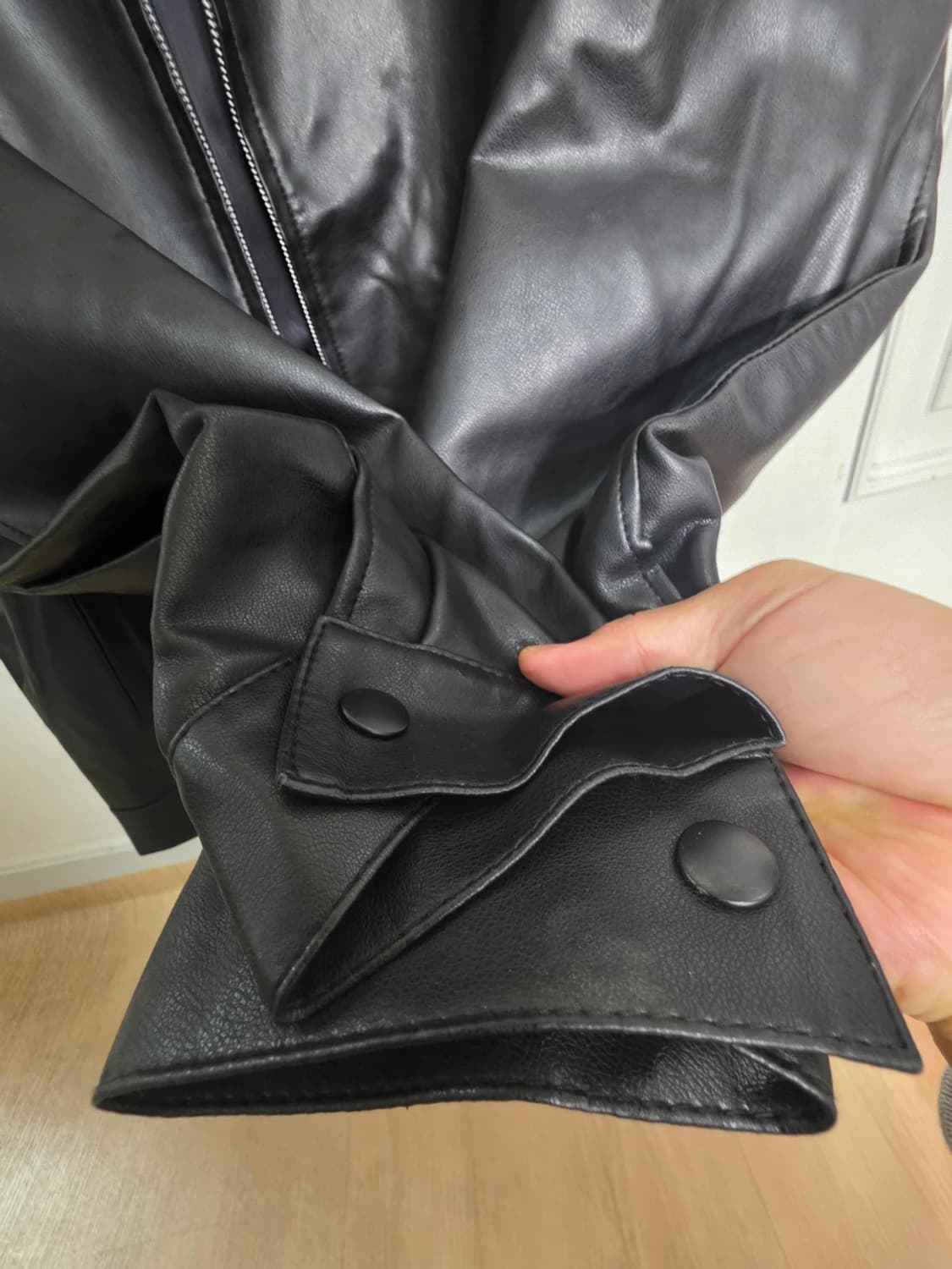 도프제이슨 오버핏 비건레더 싱글자켓 L 상품이미지6