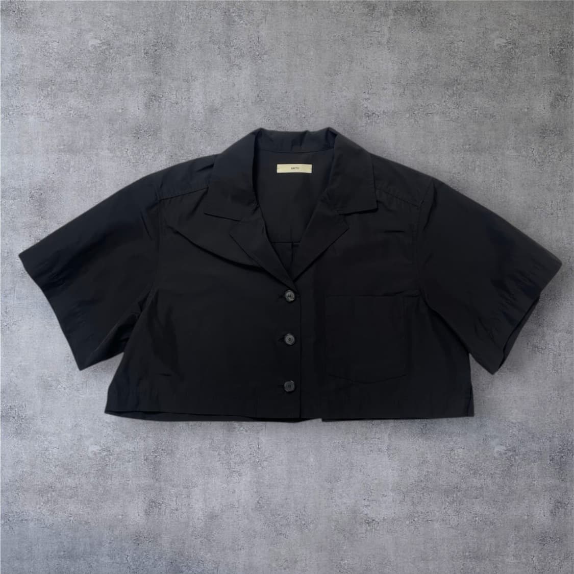 렉토 Recto 블랙 크롭 셔츠 자켓 S 상품이미지2