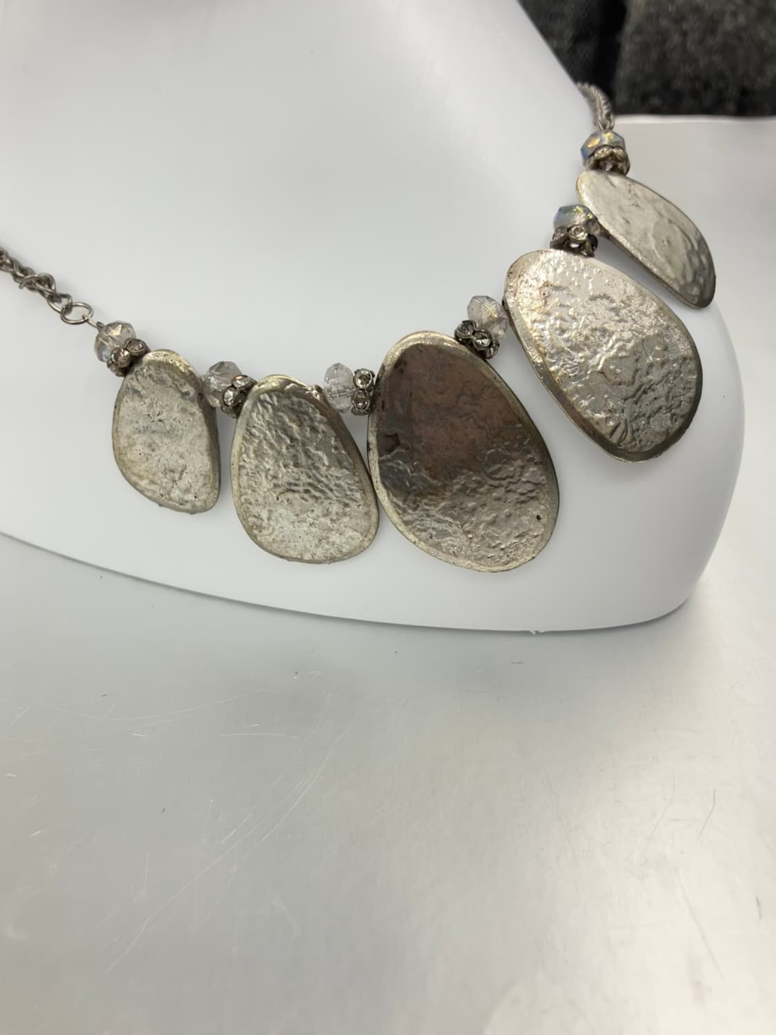 스톤 텍스쳐 타원 목걸이 상품이미지2