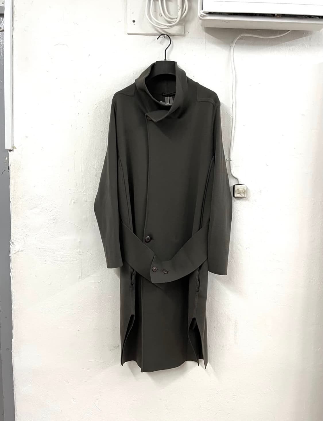 릭오웬스 2015 하이넥 울 니트 코트 상품이미지1