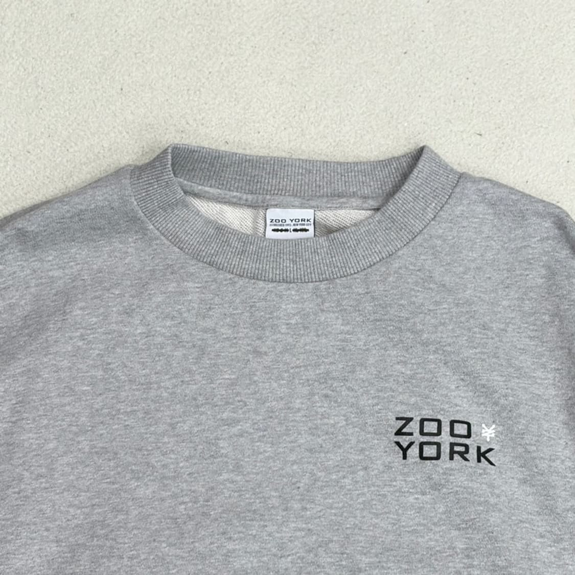 ZOO YORK 그레이 스웨트셔츠 L 상품이미지3