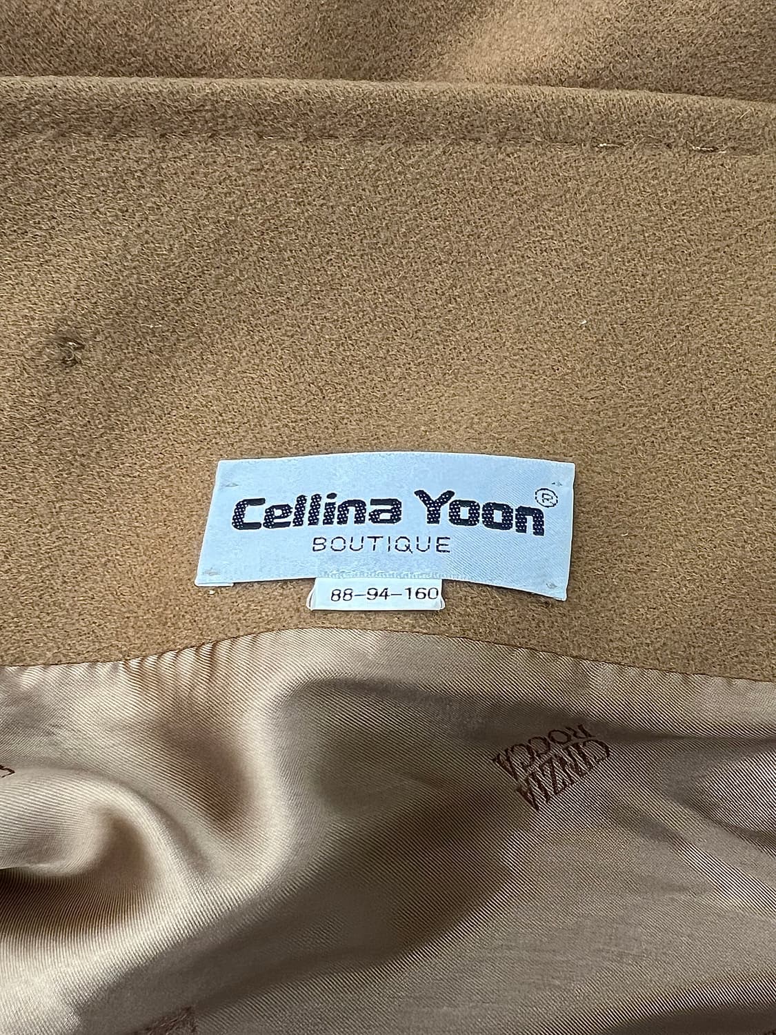 신지아로카 카멜 캐시미어 벨티드 싱글 발마칸 롱 코트 상품이미지8