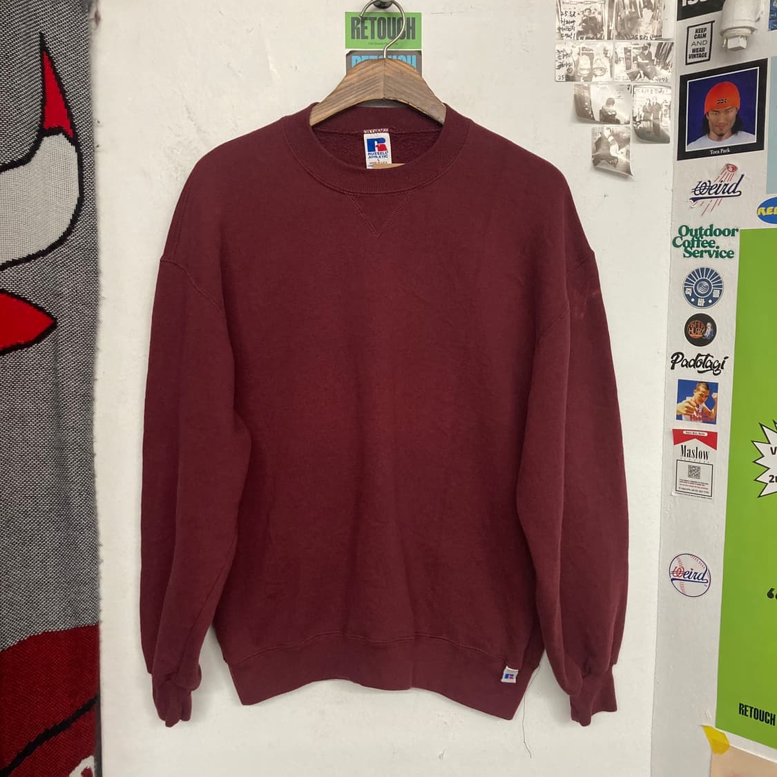 90‘s USA 러셀 맨투맨 ‘버건디‘ 상품이미지1