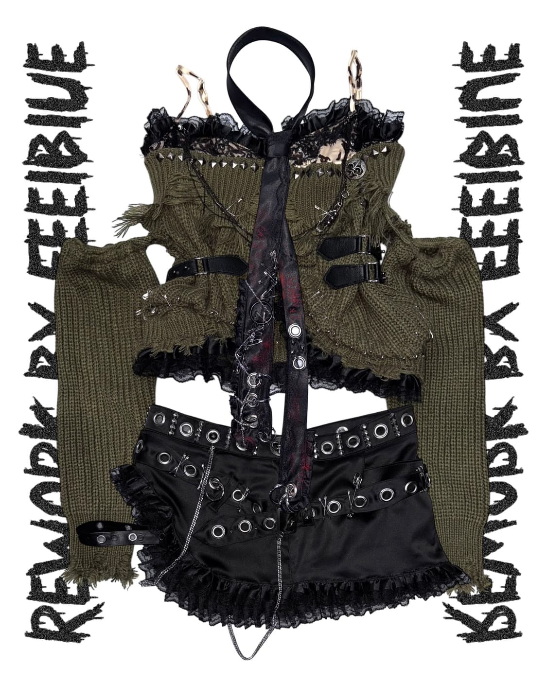 REWORK 032  CHAIN BURN GRUNGE PUNK SET 상품이미지1
