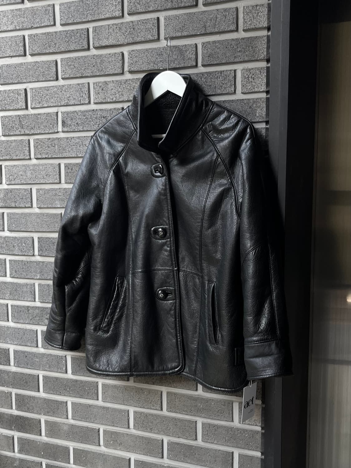 버팔로 물소 가죽 자켓 블랙 상품이미지1