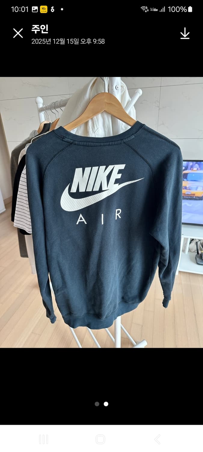 나이키 맨투맨 블랙.   L 상품이미지2