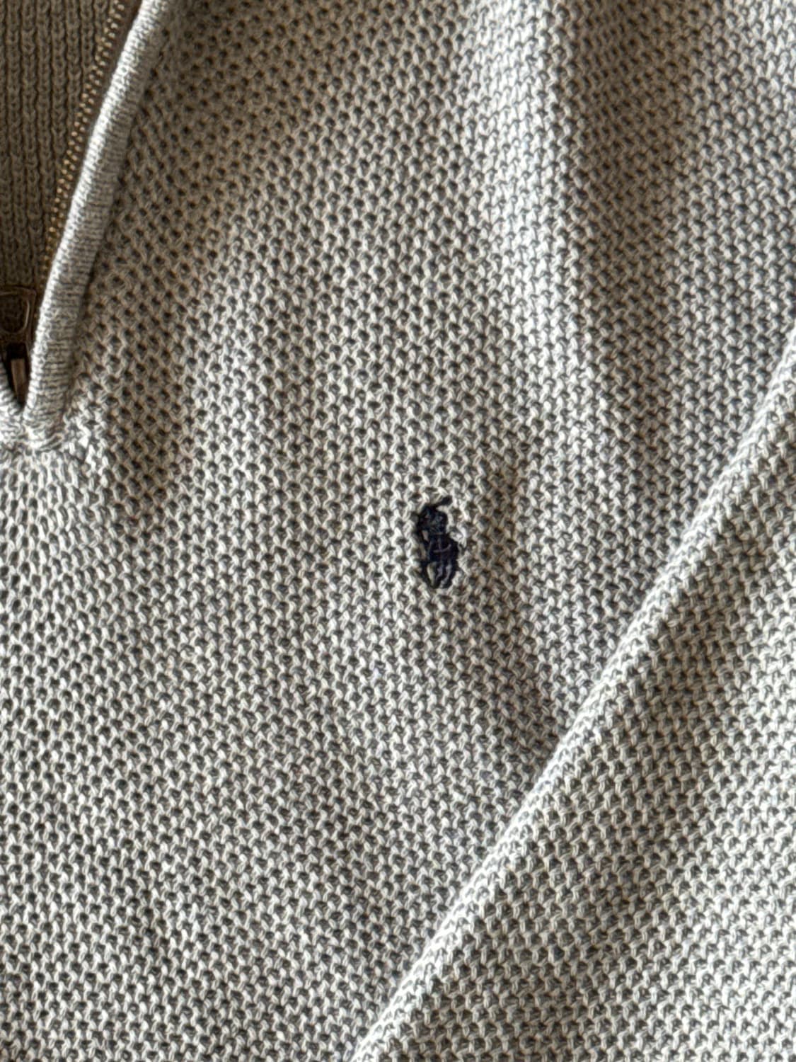 (정품) 폴로 랄프로렌 남성 하프집업 와플 니트 XL 회색 상품이미지2
