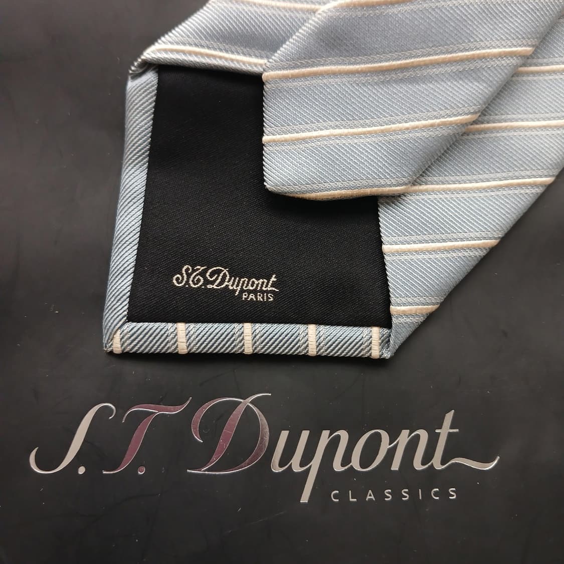 에스 티 듀퐁 실크 스트라이프 넥타이 9.1cm A등급 A18609
 상품이미지5