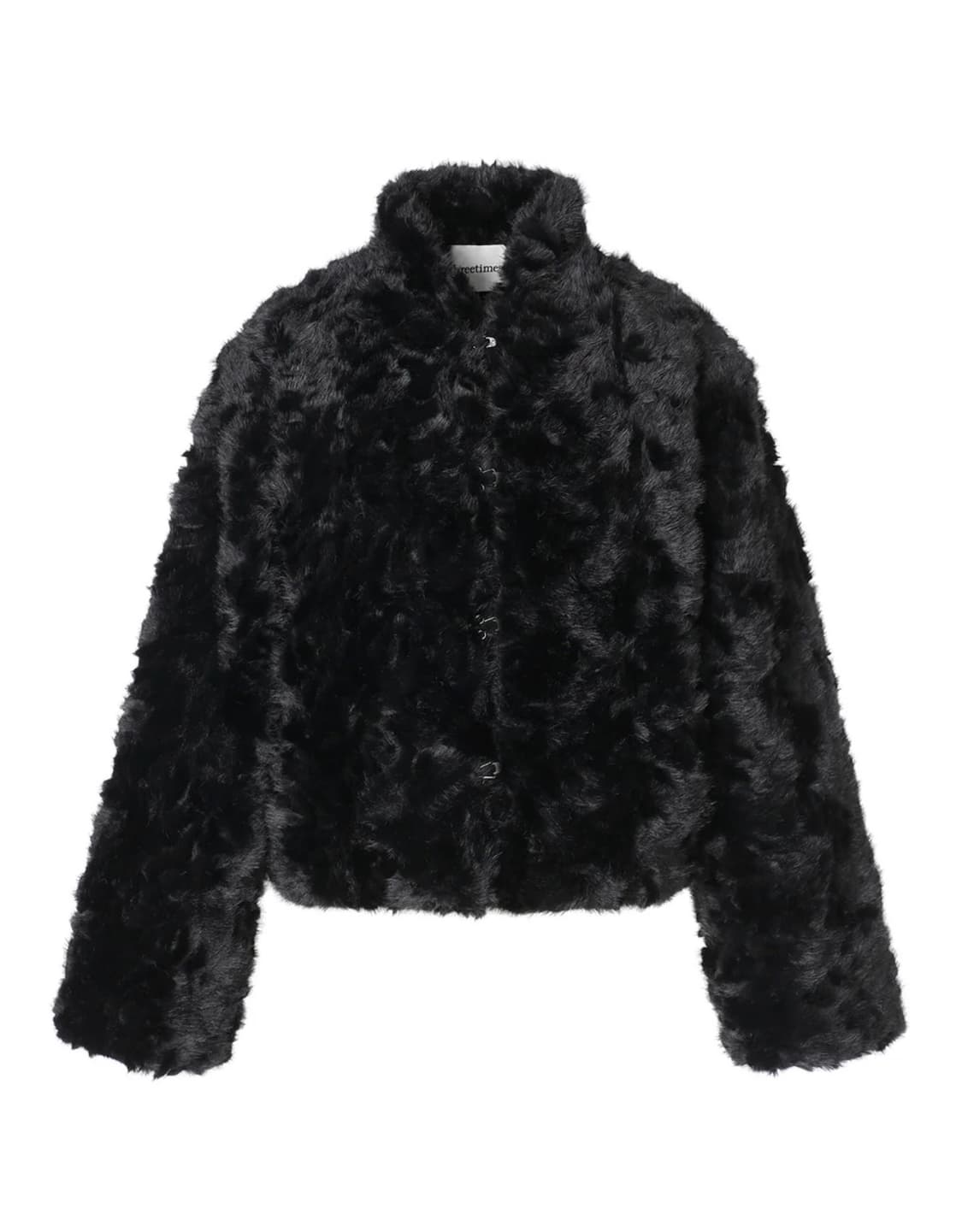 threetimes ribbon tie fur jacket 쓰탐 퍼자켓 상품이미지1