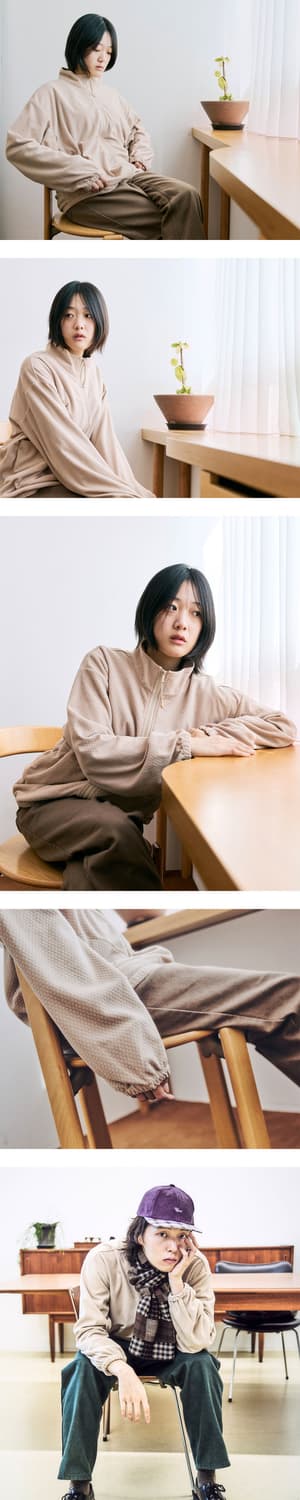 키마우라 베이지 서클 자켓 상품이미지2