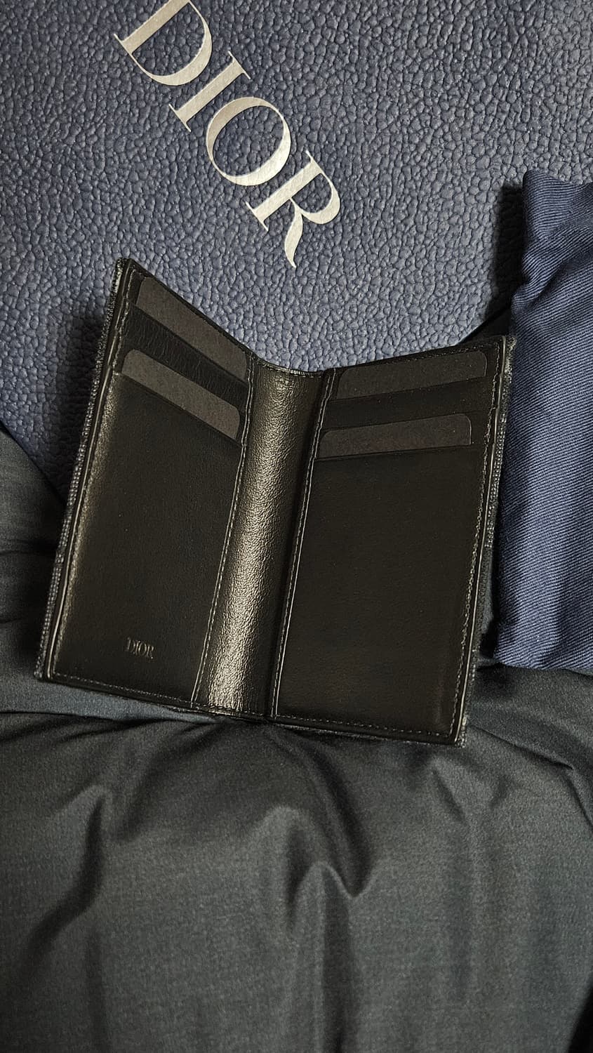 [풀구성]디올 2단 카드 홀더 블랙 디올 오블리크 자카드 상품이미지4