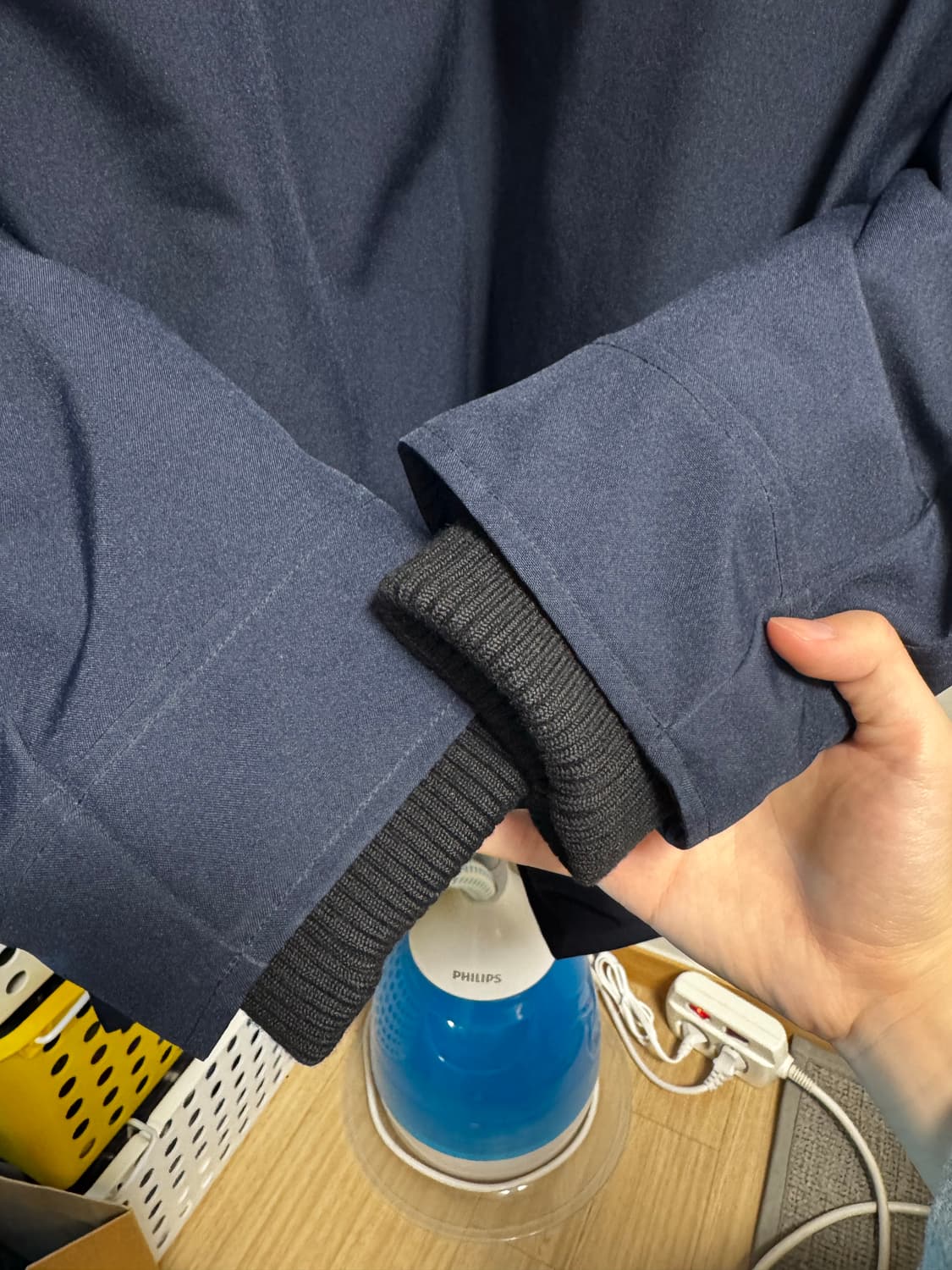 (구매가130만원)겐조 로고 패치 롱 다운 패딩 후드 자켓 NVY 상품이미지10