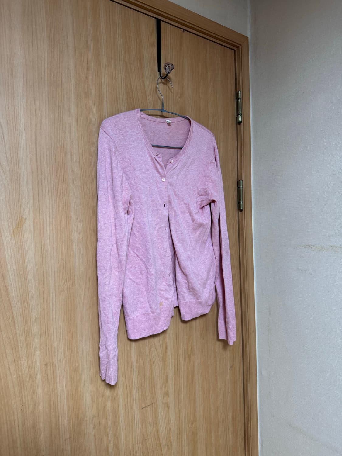 무인양품 muji 코랄 핑크가디건 m 상품이미지1