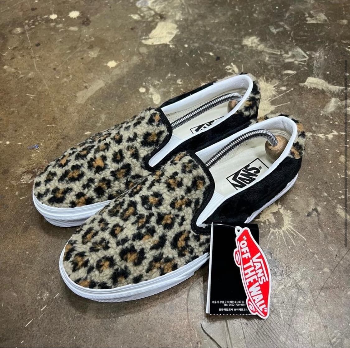 265) 새제품 반스 뽀글이 레오파드 부클 슬립온 스니커즈 운동화 상품이미지3
