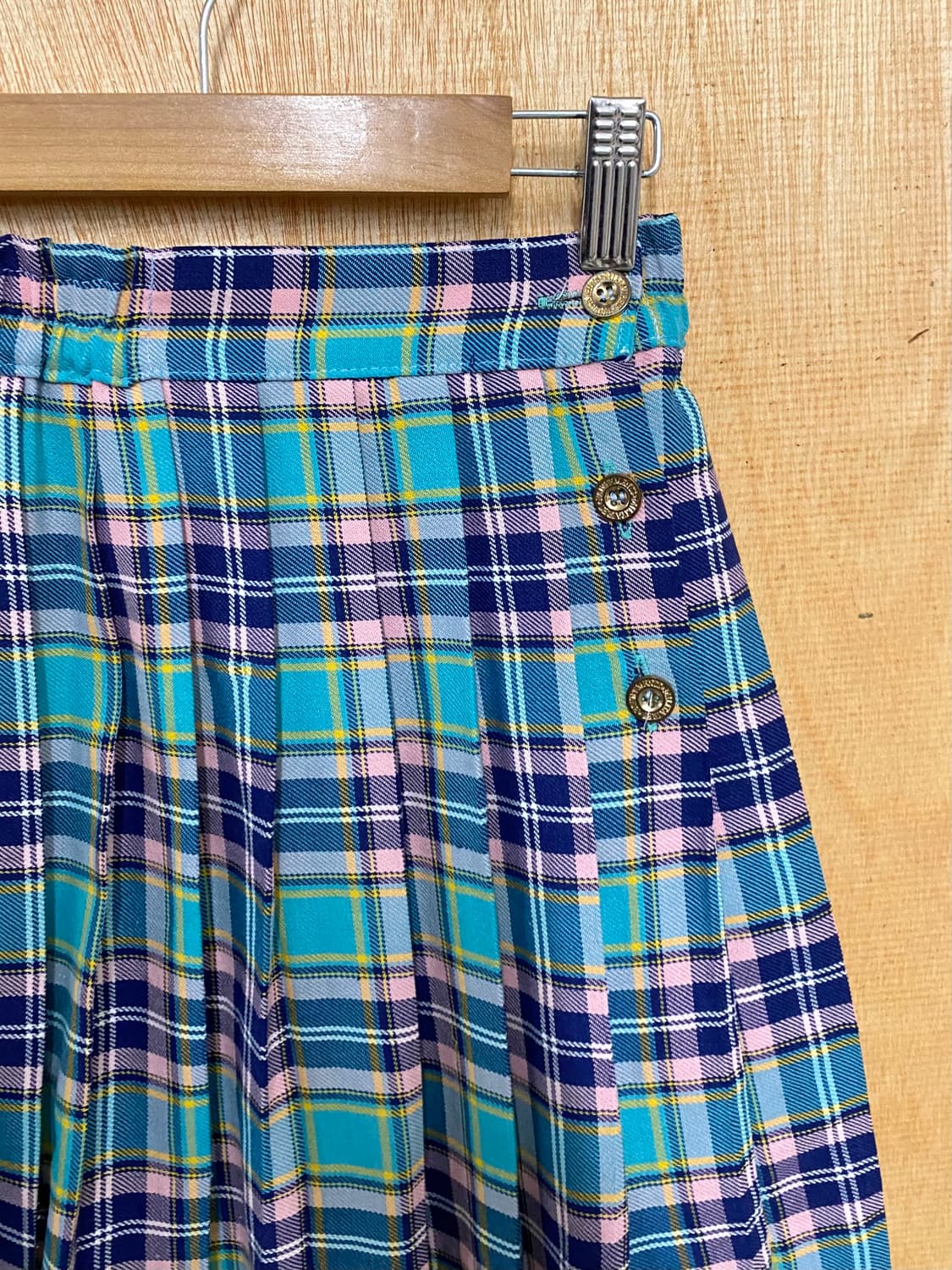 VTG kitch check skirt 일본 빈티지 키치 체크 스커트 상품이미지3