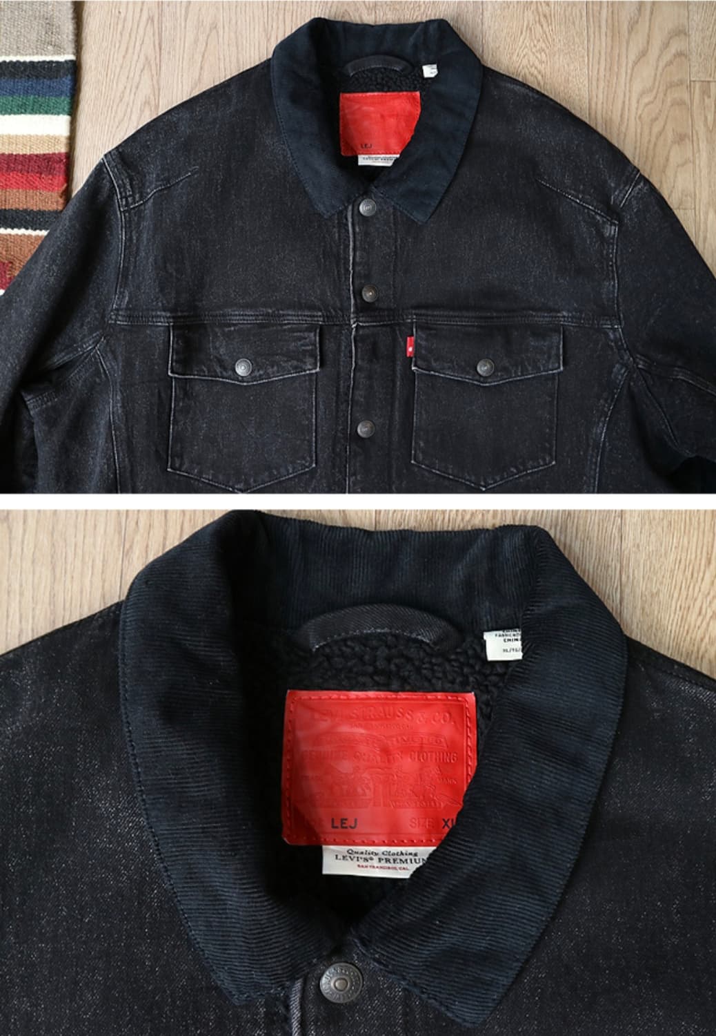 LEVIS 리바이스 엔지니어드 진 LEJ 블랙 쉐르파 데님자켓
XL 상품이미지3