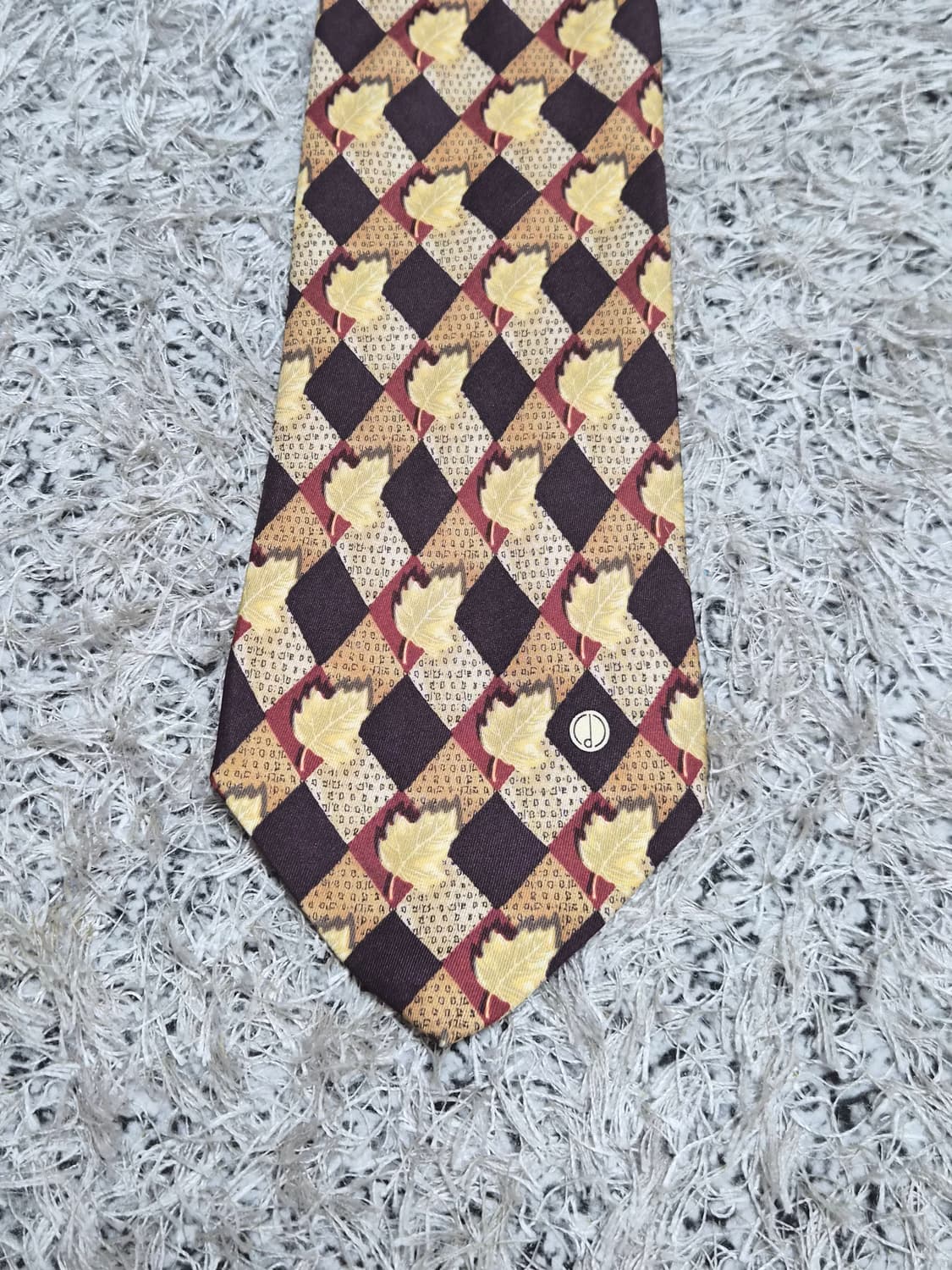 던힐Dunhill 낙엽 패턴 넥타이 Free - N54 상품이미지2