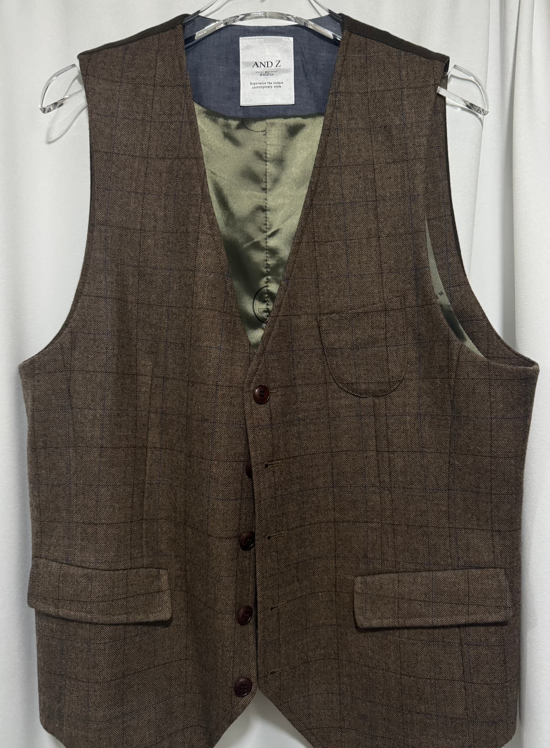 AND Z by ZIOZIA 남성 체크 베스트 상품이미지1