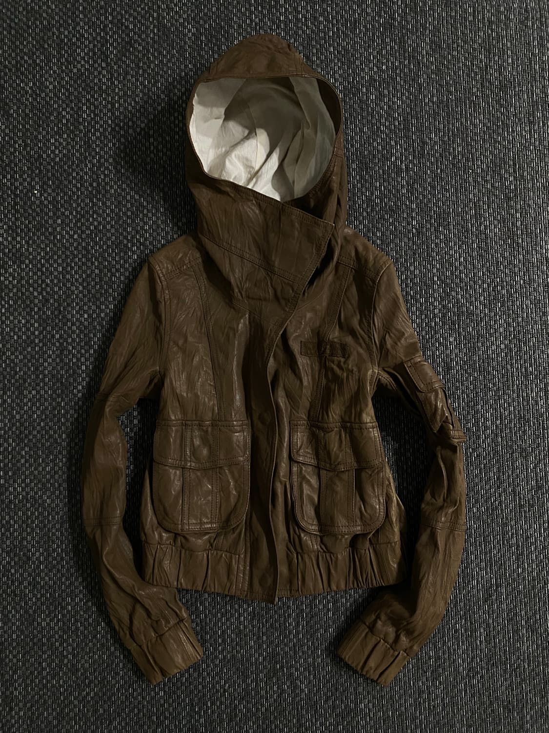 [Fur Fur]00’s Rare High Neck Hoodie Lea 상품이미지5