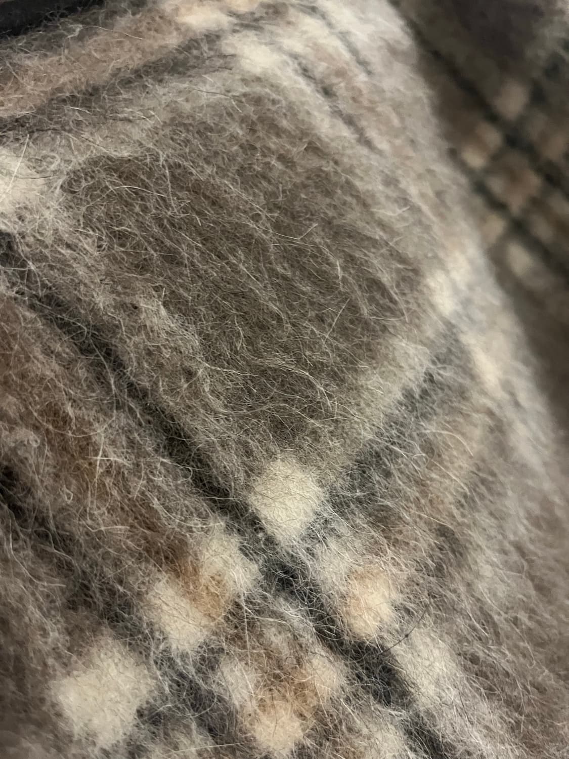 피에르 가르뎅 이태리 알파카 블렌드 체크 후드 M 상품이미지9