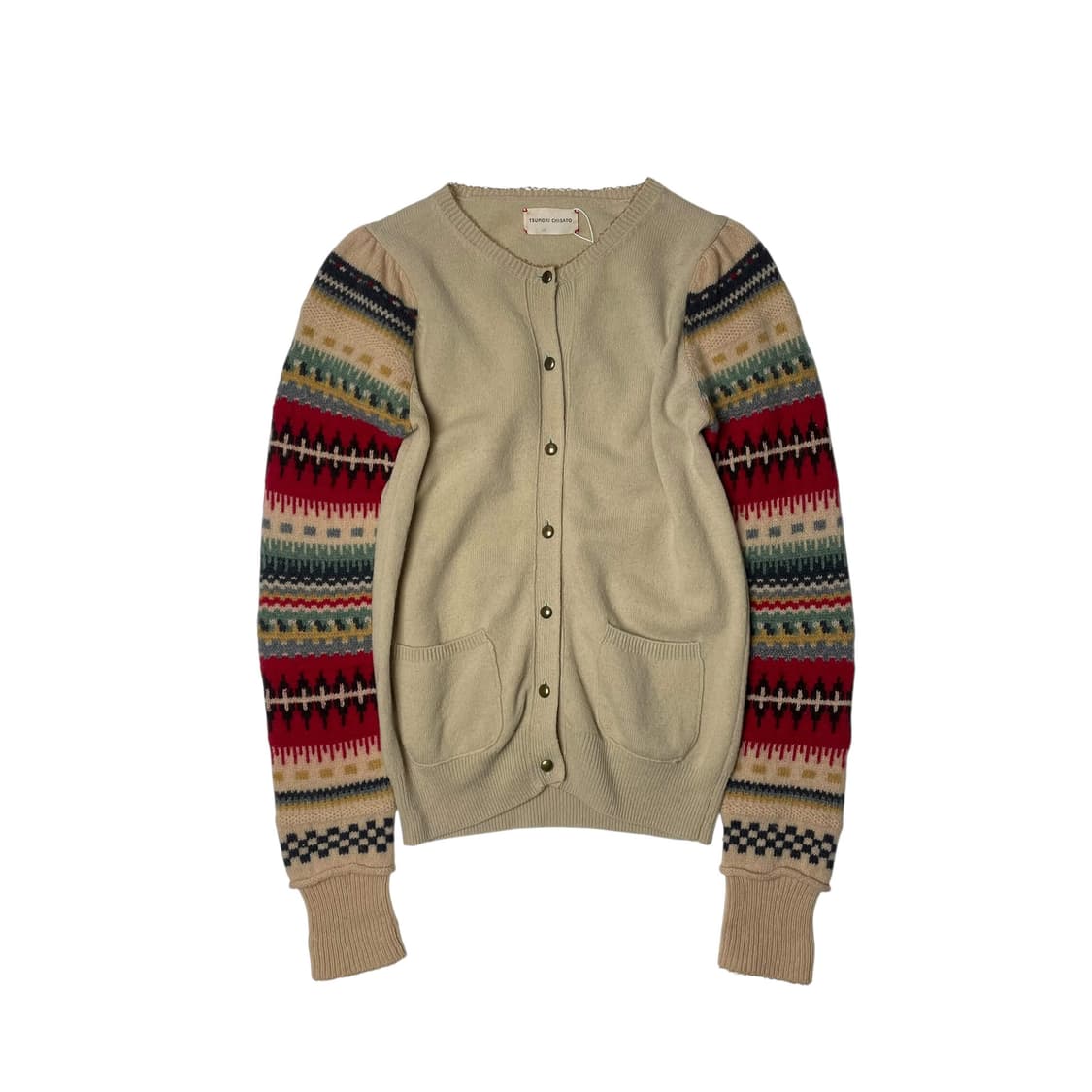 Tsumori chisato 울 100 슬리브 포인트 니트 가디건 상품이미지1