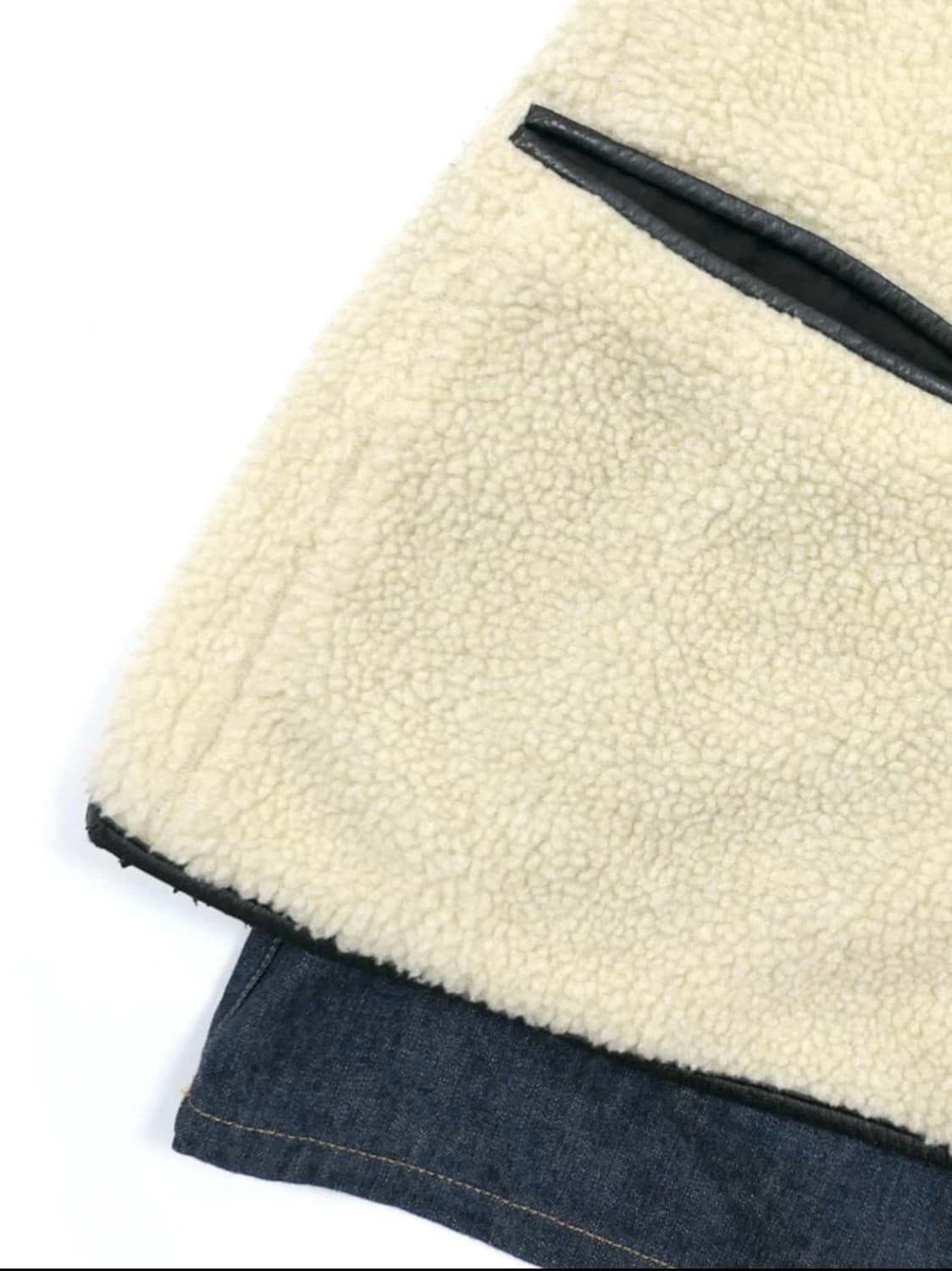 시어링 데님 스커트 상품이미지3