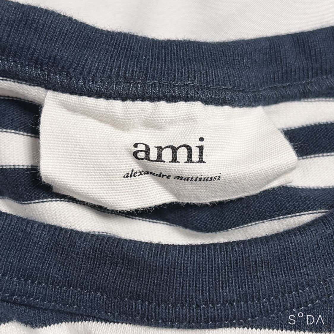 아미 스몰 하트 스트라이프 긴팔 티셔츠 S 상품이미지5