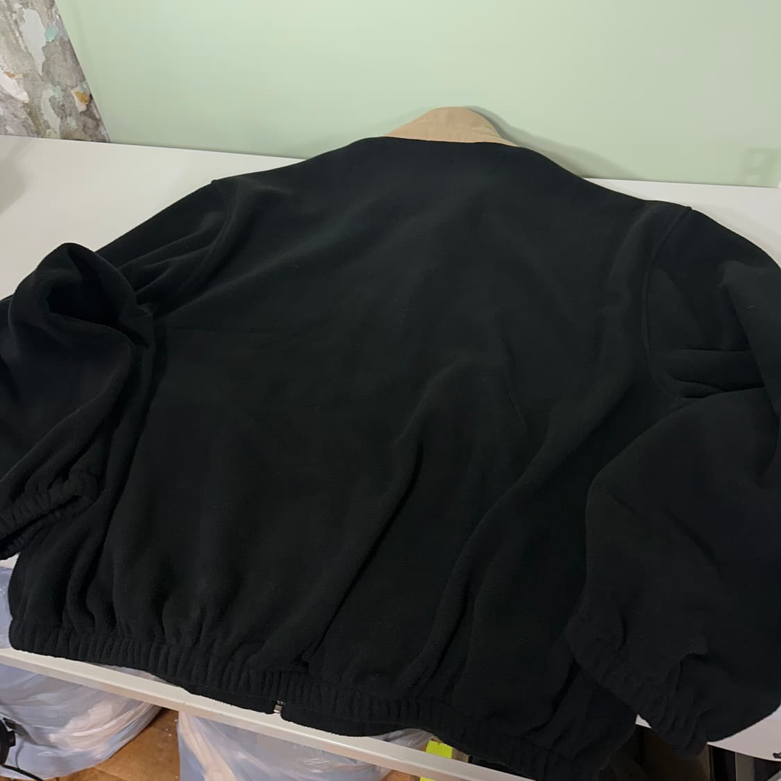 L-XL 라퍼지스토어 오버핏 기본로고 딥그린 플리스자켓 상품이미지5