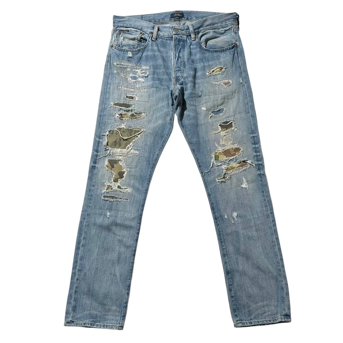 폴로 랄프로렌 카모 패치 디스트로이드 설리반 슬림핏 데님 팬츠 상품이미지1