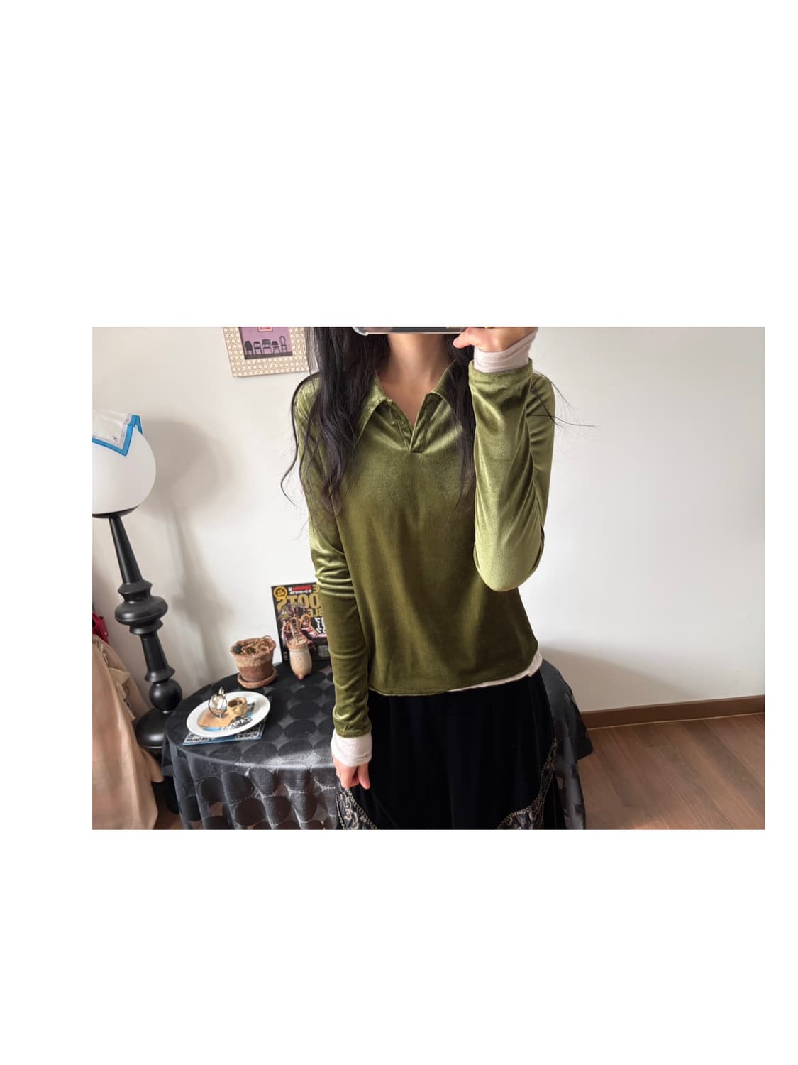 velour pullover blouse 상품이미지5