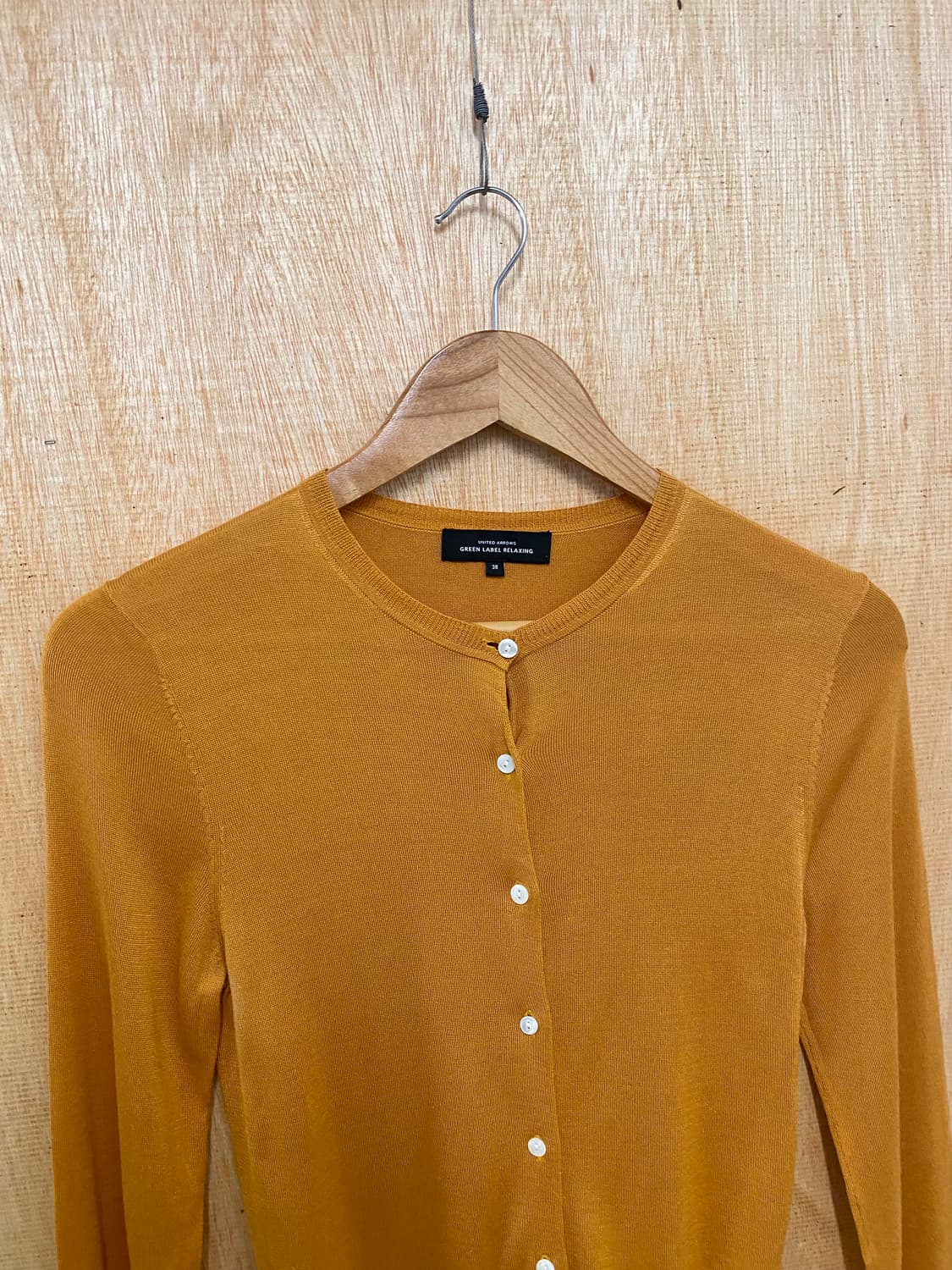 UNITED ARROWS collarless cardigan 실크 가디건 상품이미지3