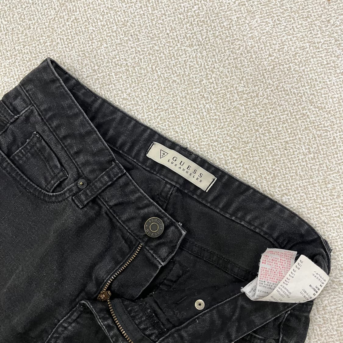 [27] 게스 여성 흑청 블랙진 데님 청바지 0114M1 상품이미지2