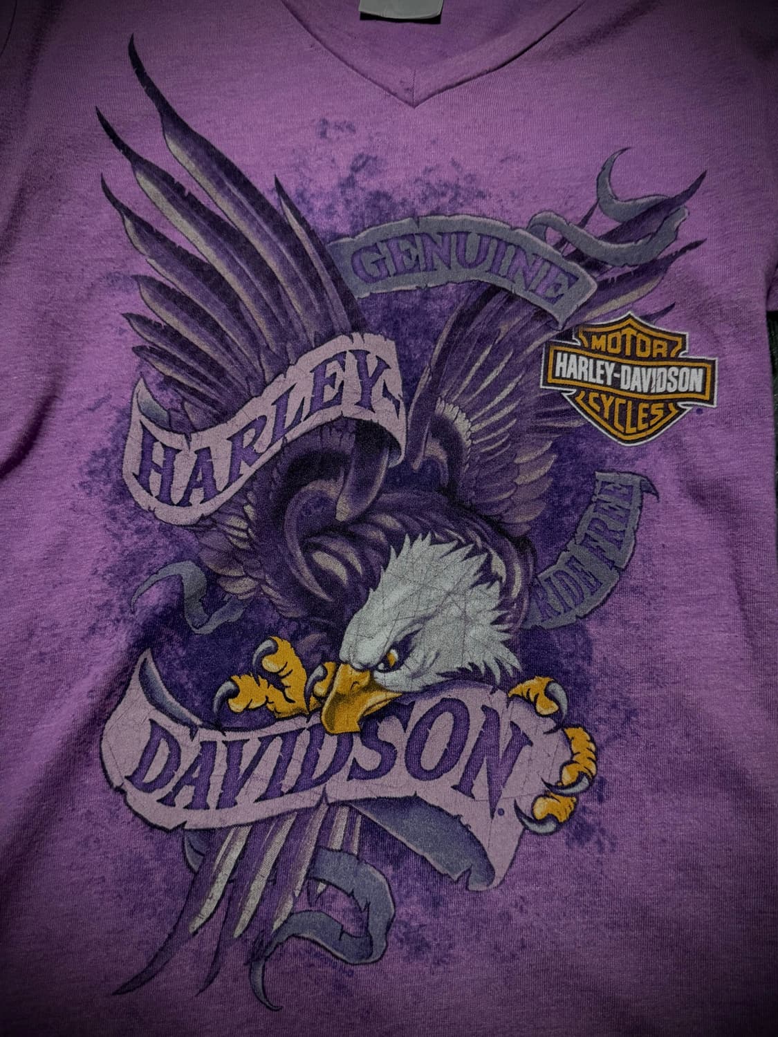 HARLEY DAVIDSON 이글 그래픽 V넥 반팔 티셔츠 상품이미지5