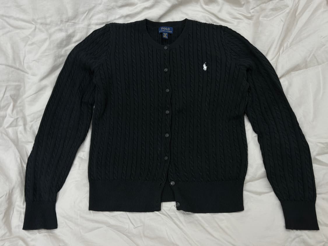 폴로 걸즈 가디건 XL 블랙 상품이미지1