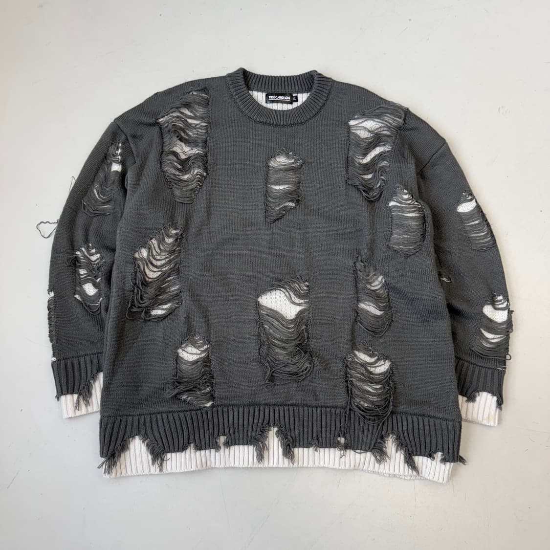 빈티지 그런지 디스트로이드 레이어드 니트 상품이미지2