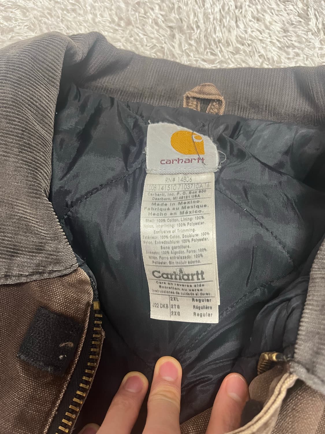 칼하트 j22 dkb 디트로이트 빈티지 워크자켓 상품이미지9